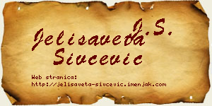 Jelisaveta Sivčević vizit kartica